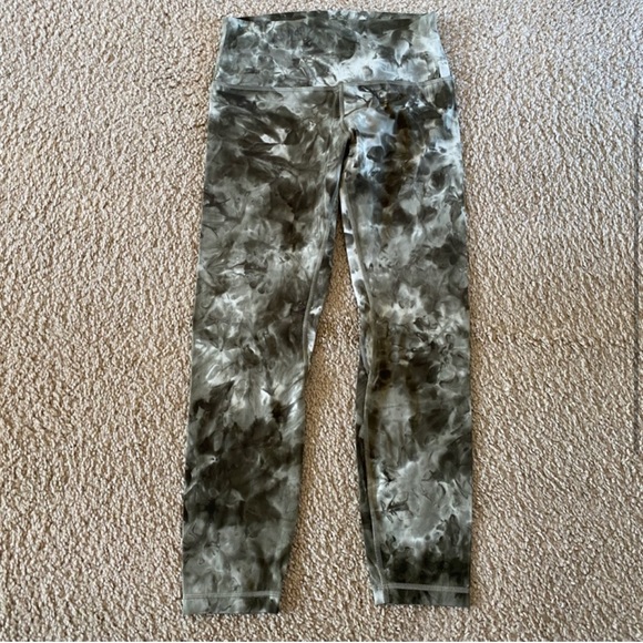 Lululemon Align Pant 25’ Diamond Dye Light Sage Army Green Olive Size 8 - Picture 2 of 6